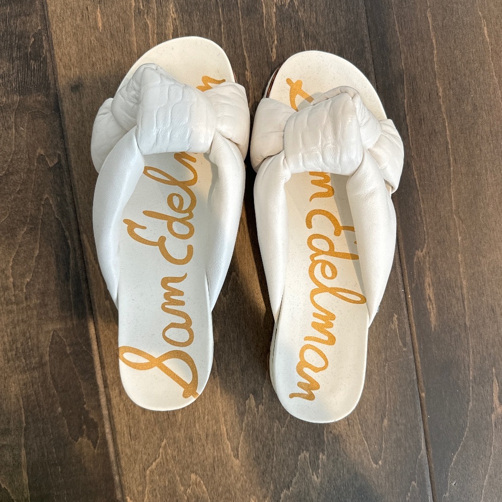 White Sam Edelman sandals